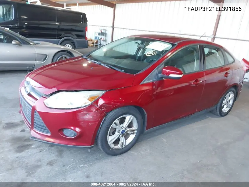 2014 Ford Focus Se VIN: 1FADP3F21EL391856 Lot: 40212864