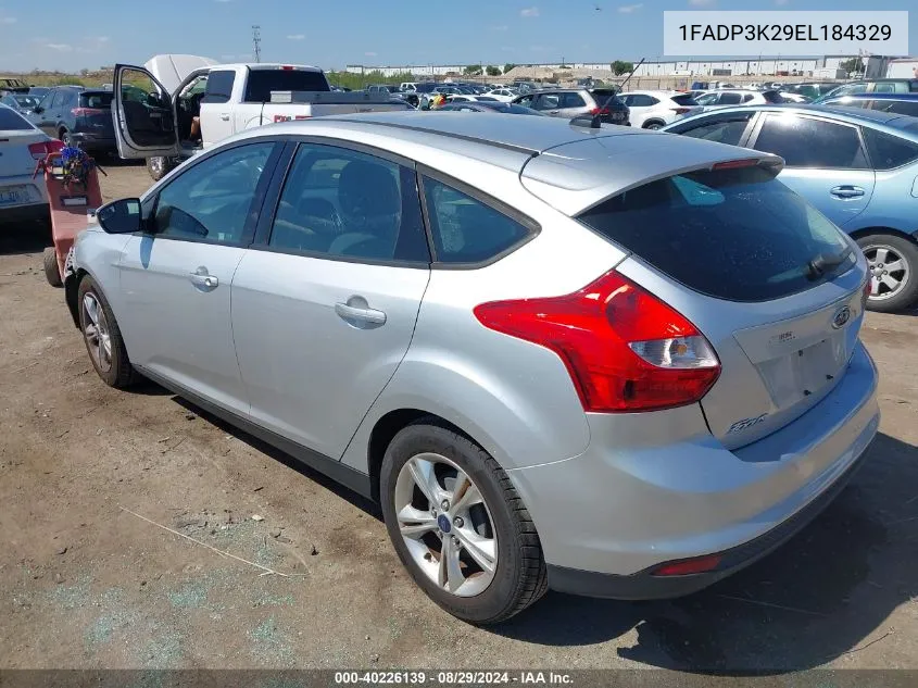 2014 Ford Focus Se VIN: 1FADP3K29EL184329 Lot: 40226139