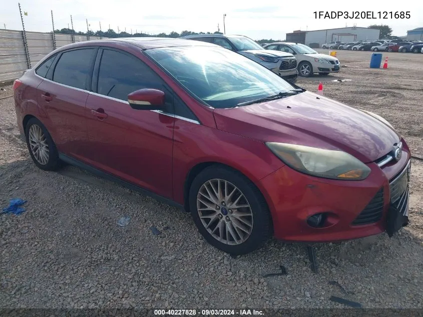 2014 Ford Focus Titanium VIN: 1FADP3J20EL121685 Lot: 40227828