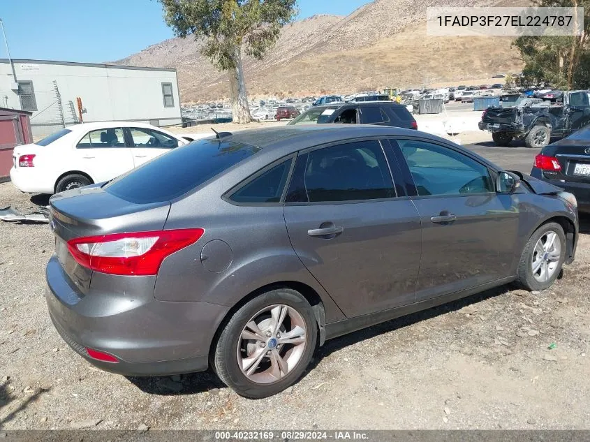 2014 Ford Focus Se VIN: 1FADP3F27EL224787 Lot: 40232169