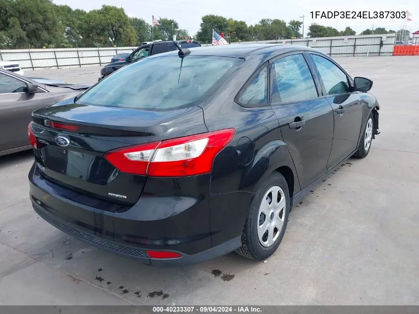 2014 Ford Focus S VIN: 1FADP3E24EL387303 Lot: 40233307