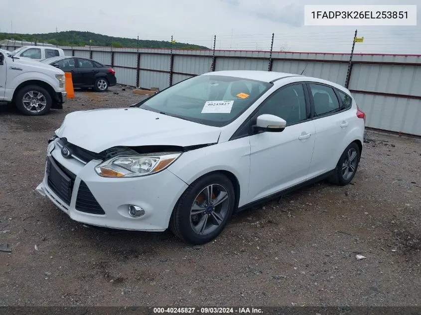 2014 Ford Focus Se VIN: 1FADP3K26EL253851 Lot: 40245827