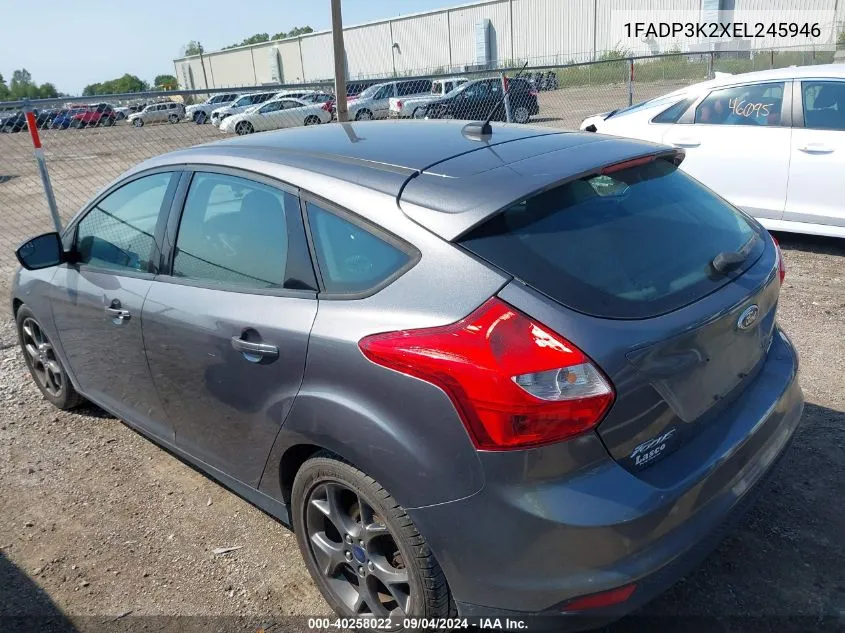 2014 Ford Focus Se VIN: 1FADP3K2XEL245946 Lot: 40258022