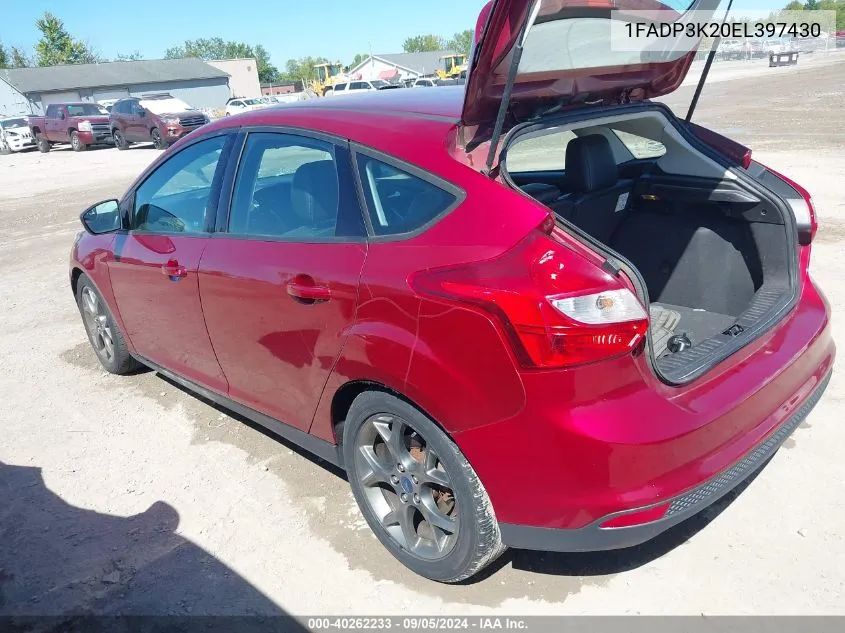 2014 Ford Focus Se VIN: 1FADP3K20EL397430 Lot: 40262233