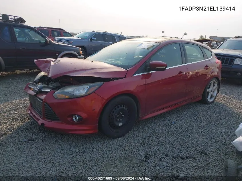 2014 Ford Focus Titanium VIN: 1FADP3N21EL139414 Lot: 40271689