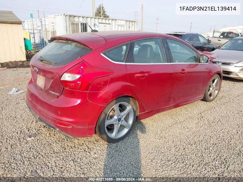 2014 Ford Focus Titanium VIN: 1FADP3N21EL139414 Lot: 40271689