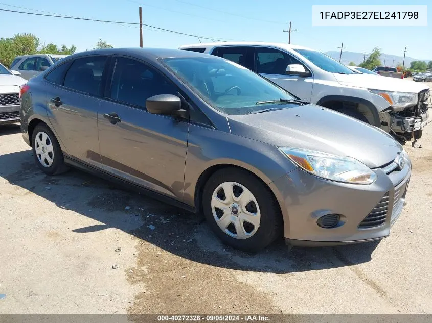 2014 Ford Focus S VIN: 1FADP3E27EL241798 Lot: 40272326