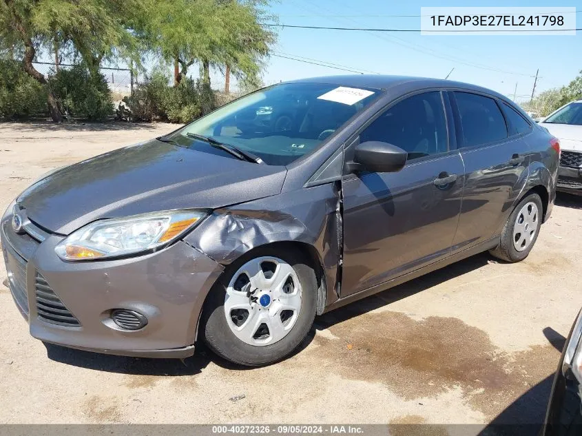 2014 Ford Focus S VIN: 1FADP3E27EL241798 Lot: 40272326