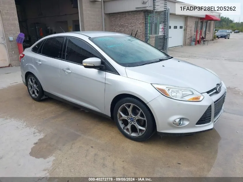 2014 Ford Focus Se VIN: 1FADP3F28EL205262 Lot: 40272778