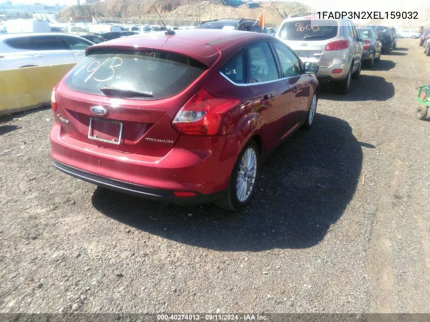 2014 Ford Focus Titanium VIN: 1FADP3N2XEL159032 Lot: 40274013