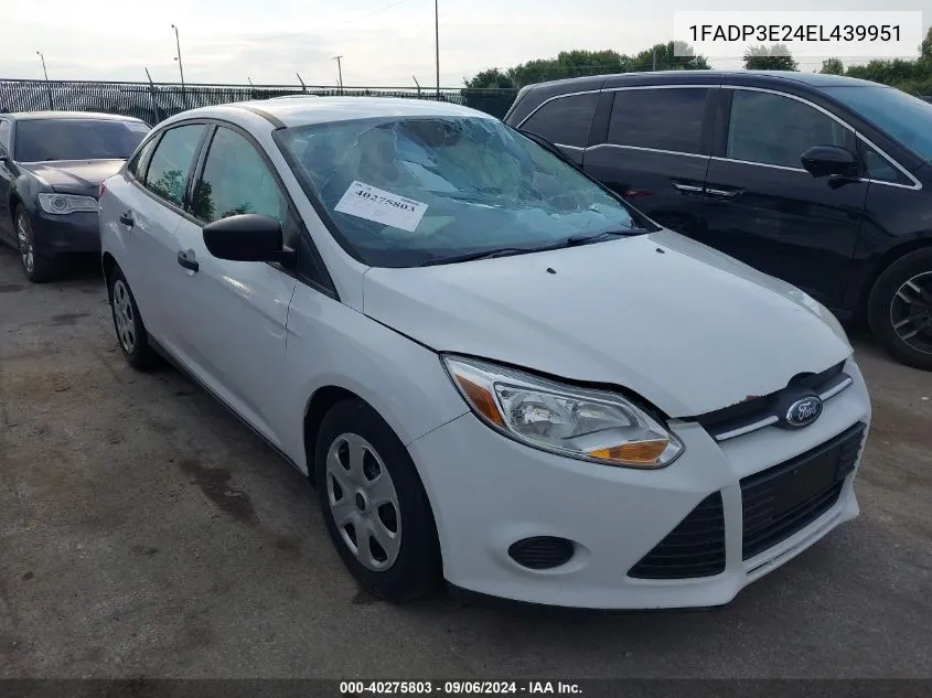 2014 Ford Focus S VIN: 1FADP3E24EL439951 Lot: 40275803