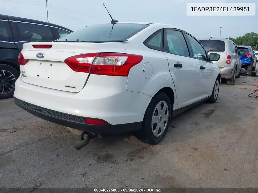 1FADP3E24EL439951 2014 Ford Focus S