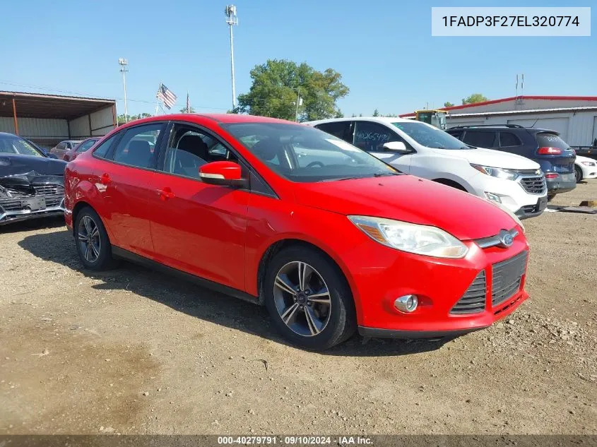 2014 Ford Focus Se VIN: 1FADP3F27EL320774 Lot: 40279791