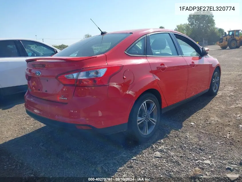 2014 Ford Focus Se VIN: 1FADP3F27EL320774 Lot: 40279791