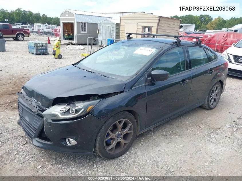 1FADP3F2XEL203058 2014 Ford Focus Se