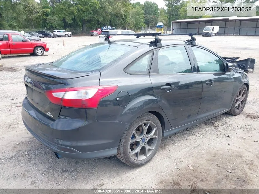 1FADP3F2XEL203058 2014 Ford Focus Se