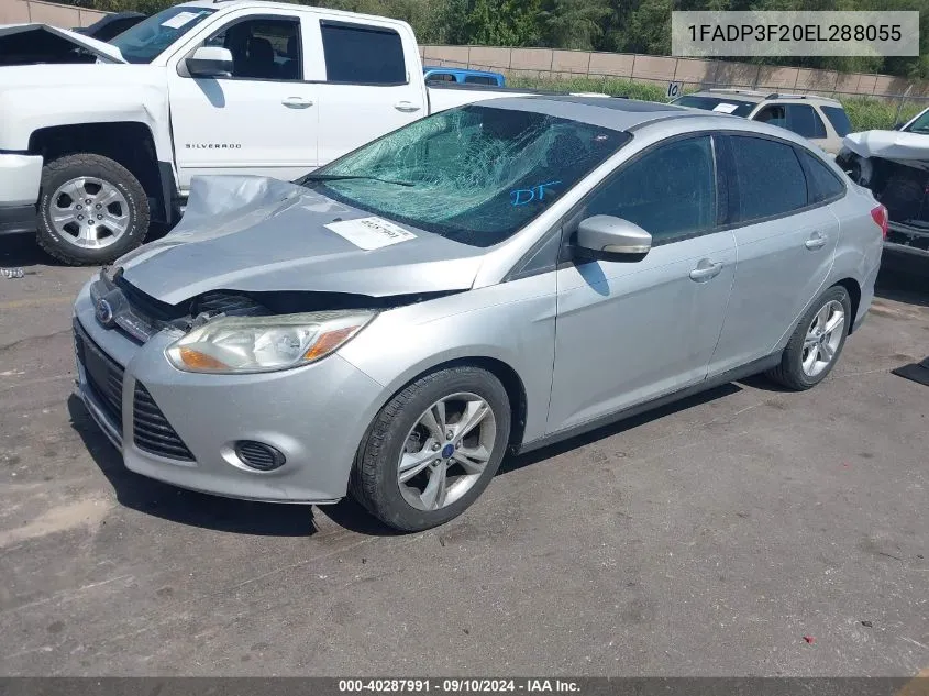 2014 Ford Focus Se VIN: 1FADP3F20EL288055 Lot: 40287991