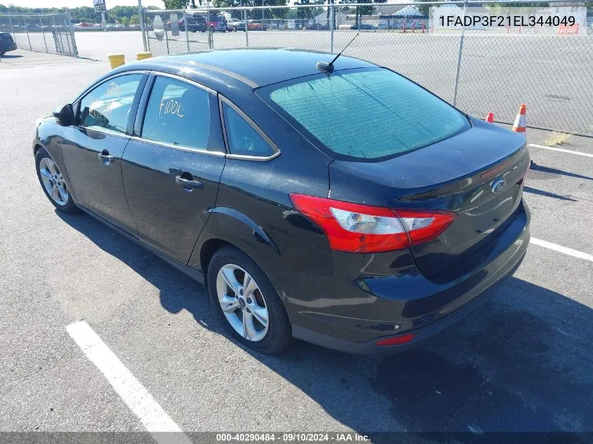 2014 Ford Focus Se VIN: 1FADP3F21EL344049 Lot: 40290484