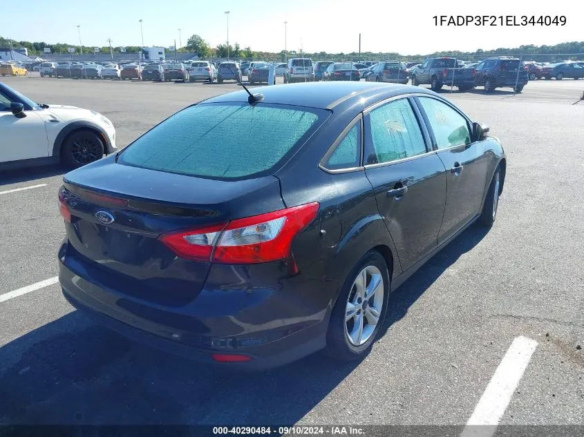 2014 Ford Focus Se VIN: 1FADP3F21EL344049 Lot: 40290484