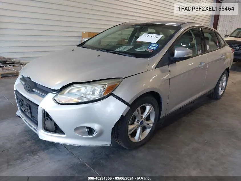 2014 Ford Focus Se VIN: 1FADP3F2XEL155464 Lot: 40291356