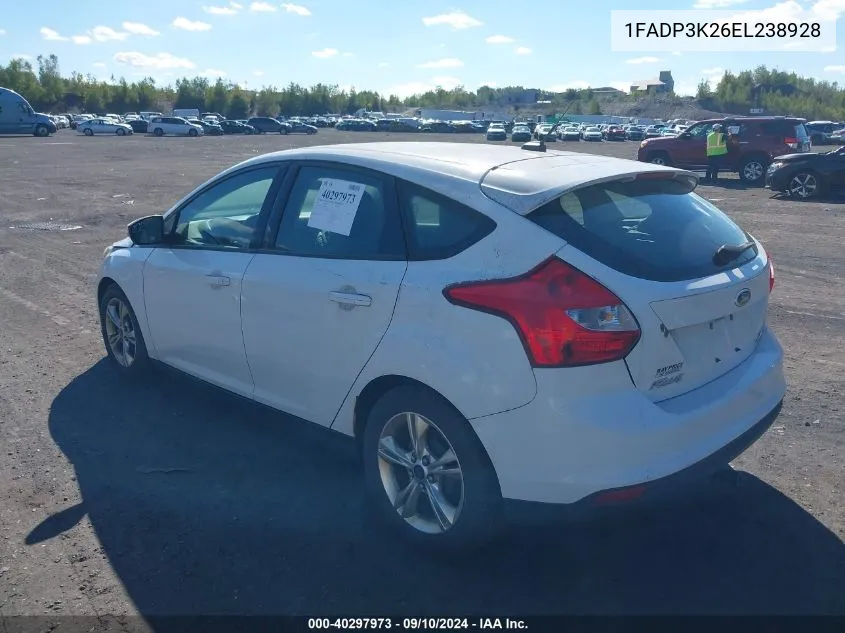 2014 Ford Focus Se VIN: 1FADP3K26EL238928 Lot: 40297973