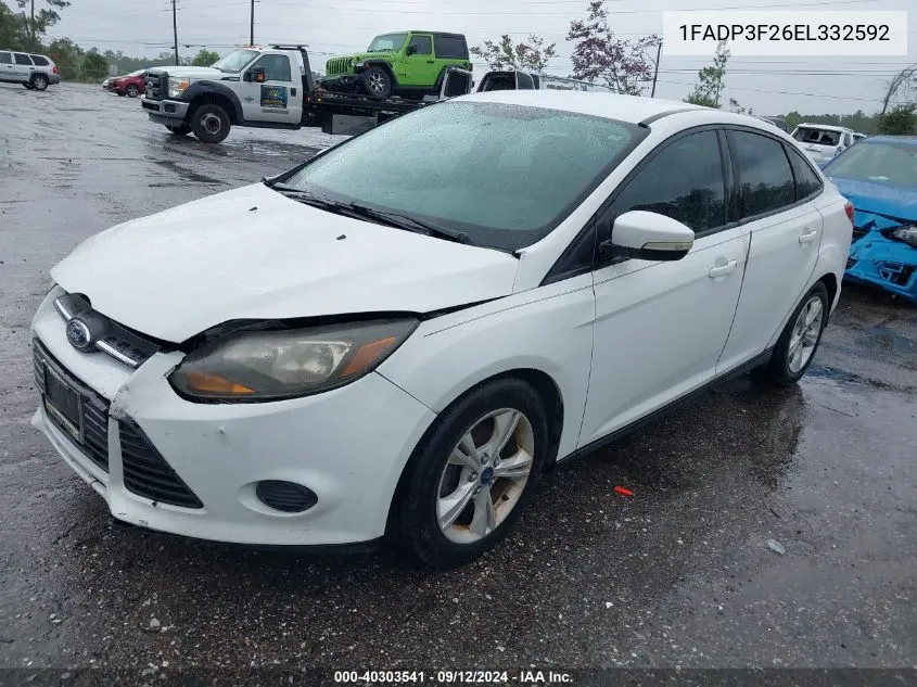 2014 Ford Focus Se VIN: 1FADP3F26EL332592 Lot: 40303541