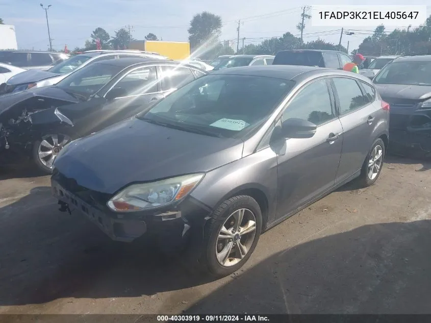 2014 Ford Focus Se VIN: 1FADP3K21EL405647 Lot: 40303919