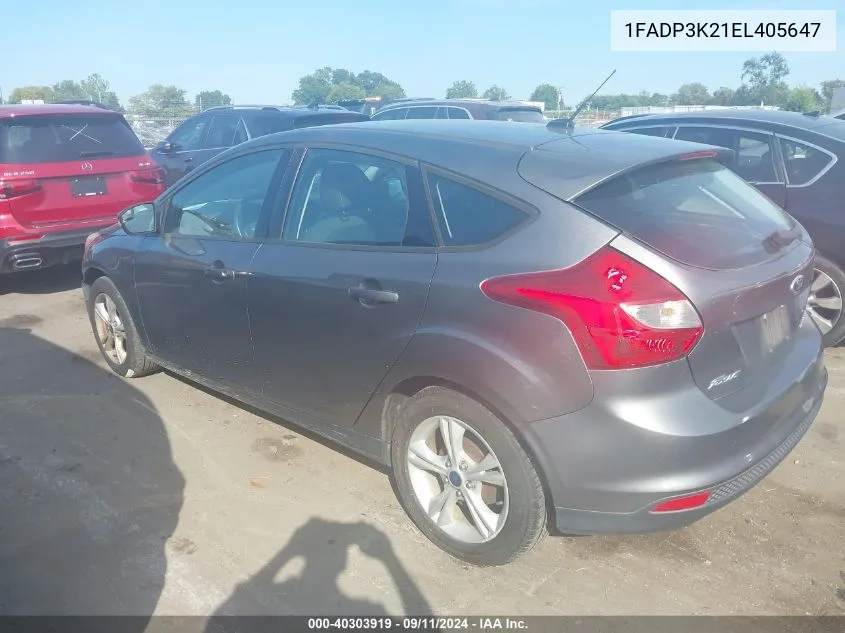 2014 Ford Focus Se VIN: 1FADP3K21EL405647 Lot: 40303919