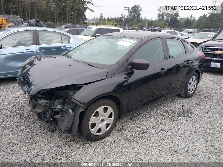 2014 Ford Focus S VIN: 1FADP3E2XEL421552 Lot: 40304148