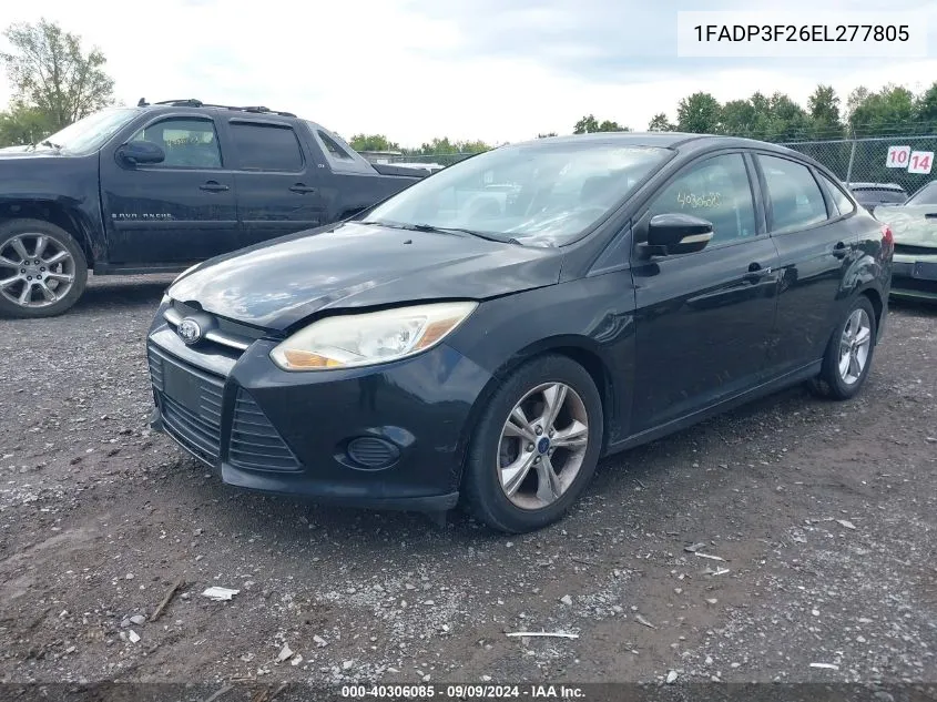 2014 Ford Focus Se VIN: 1FADP3F26EL277805 Lot: 40306085