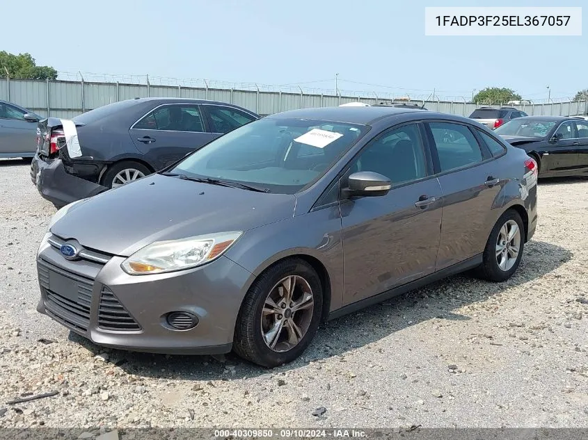 2014 Ford Focus Se VIN: 1FADP3F25EL367057 Lot: 40309850