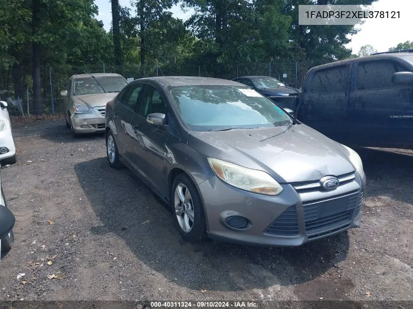 2014 Ford Focus Se VIN: 1FADP3F2XEL378121 Lot: 40311324