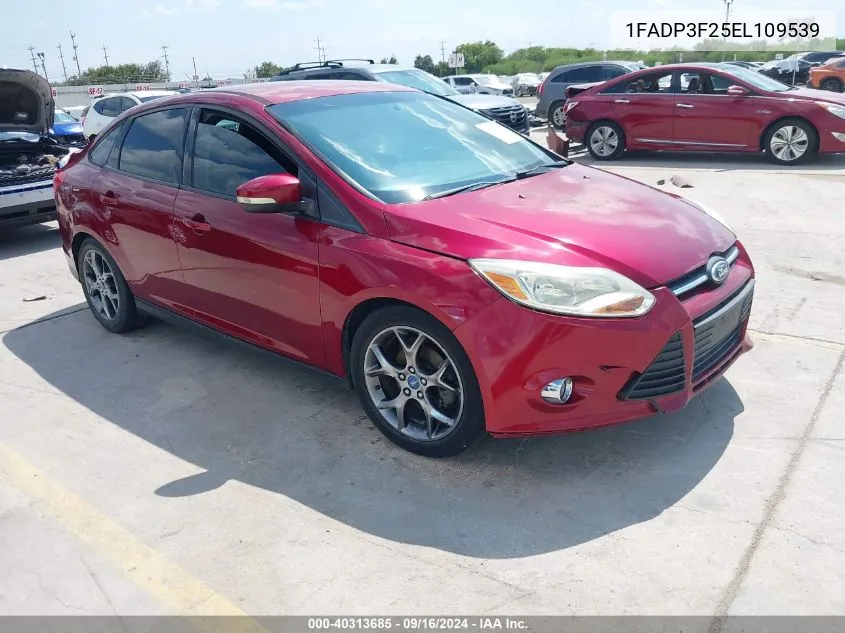 2014 Ford Focus Se VIN: 1FADP3F25EL109539 Lot: 40313685