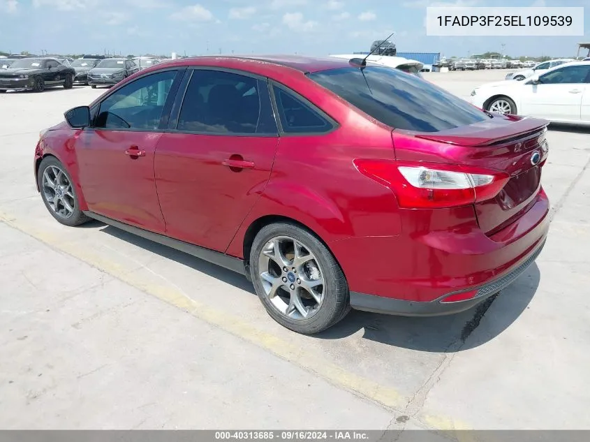 2014 Ford Focus Se VIN: 1FADP3F25EL109539 Lot: 40313685