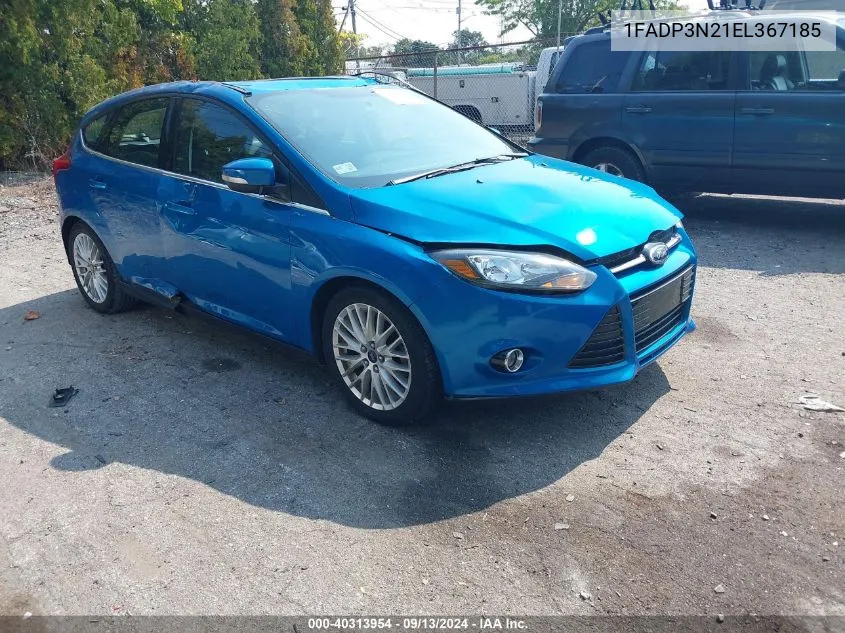 2014 Ford Focus Titanium VIN: 1FADP3N21EL367185 Lot: 40313954