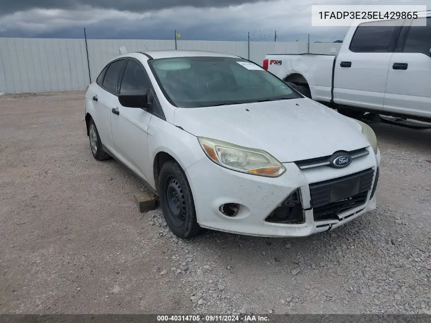 2014 Ford Focus S VIN: 1FADP3E25EL429865 Lot: 40314705