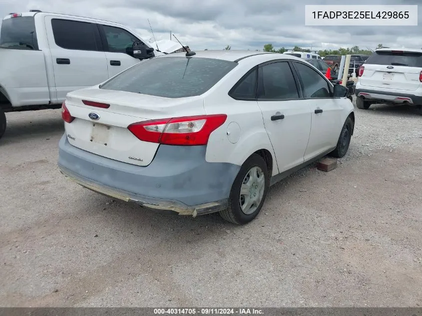 2014 Ford Focus S VIN: 1FADP3E25EL429865 Lot: 40314705