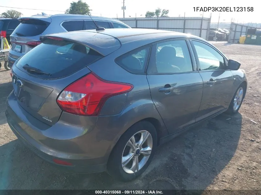 1FADP3K20EL123158 2014 Ford Focus Se