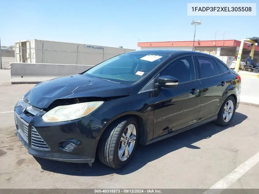 2014 Ford Focus Se VIN: 1FADP3F2XEL305508 Lot: 40315873