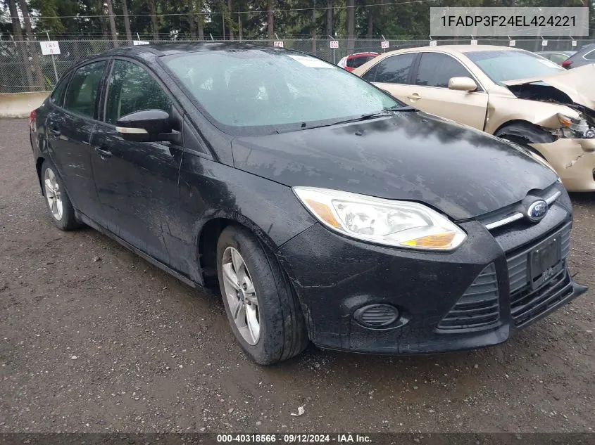 2014 Ford Focus Se VIN: 1FADP3F24EL424221 Lot: 40318566