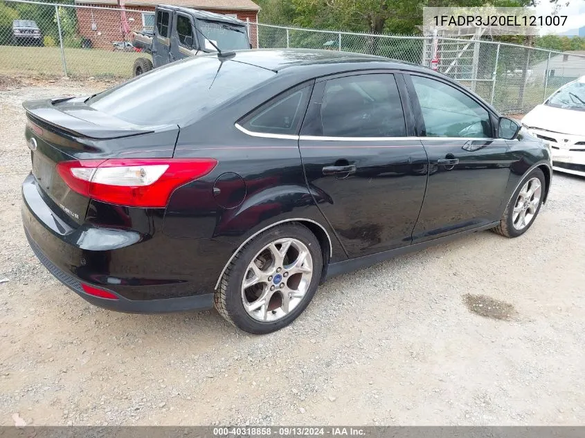 2014 Ford Focus Titanium VIN: 1FADP3J20EL121007 Lot: 40318858