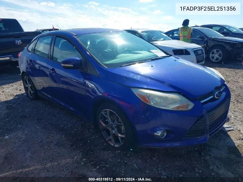 2014 Ford Focus Se VIN: 1FADP3F25EL251356 Lot: 40319512