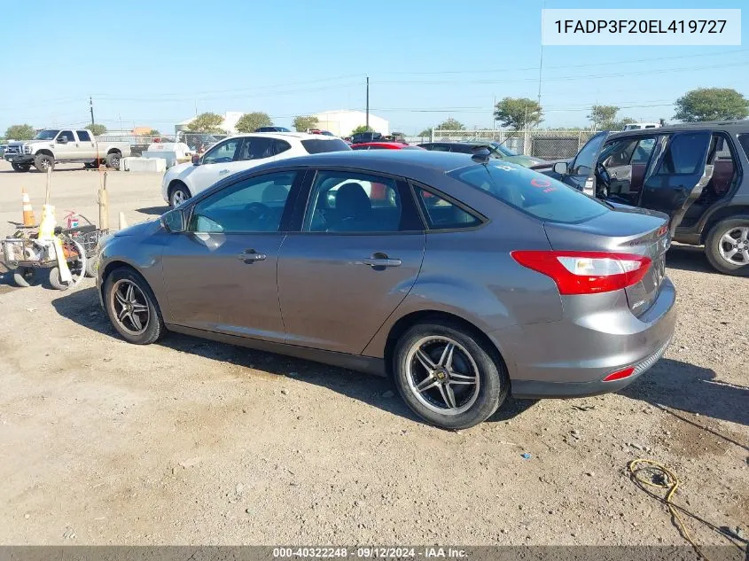 1FADP3F20EL419727 2014 Ford Focus Se