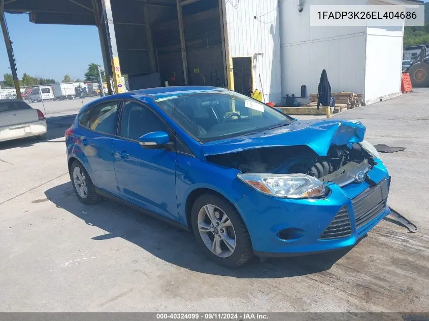 2014 Ford Focus Se VIN: 1FADP3K26EL404686 Lot: 40324099