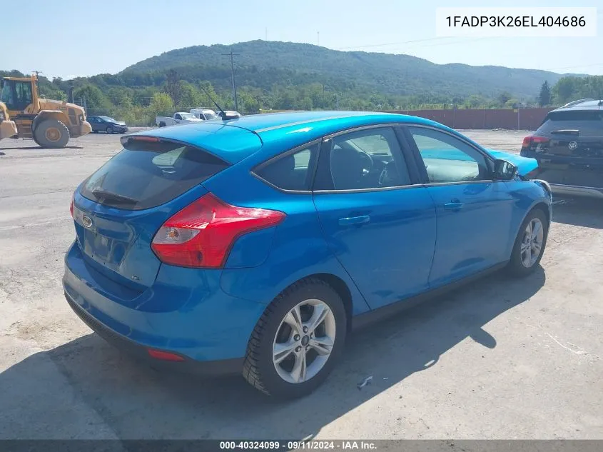 2014 Ford Focus Se VIN: 1FADP3K26EL404686 Lot: 40324099