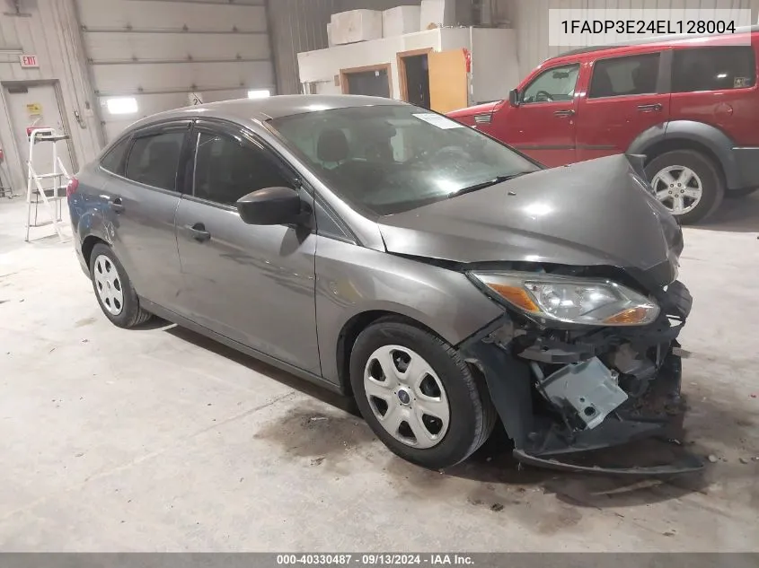 2014 Ford Focus S VIN: 1FADP3E24EL128004 Lot: 40330487