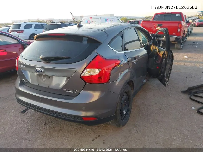 2014 Ford Focus Titanium VIN: 1FADP3N27EL262683 Lot: 40331440