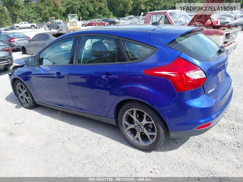 2014 Ford Focus Se VIN: 1FADP3K27EL415051 Lot: 40331735