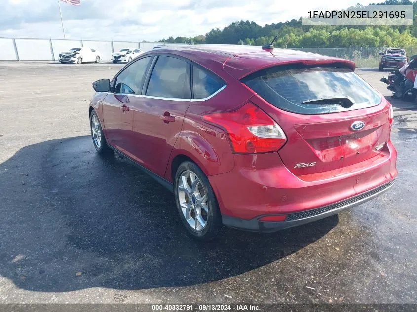 2014 Ford Focus Titanium VIN: 1FADP3N25EL291695 Lot: 40332791