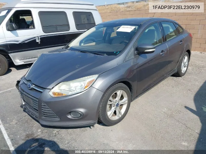 2014 Ford Focus Se VIN: 1FADP3F22EL230979 Lot: 40338916